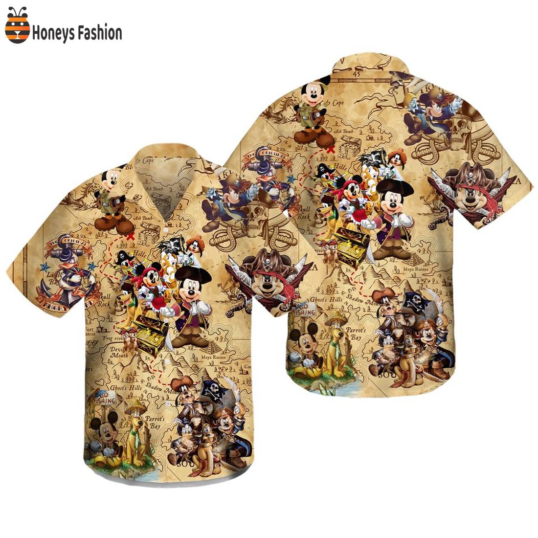 BEST Disney Pirates Mickey Mouse Hawaiian Shirt
