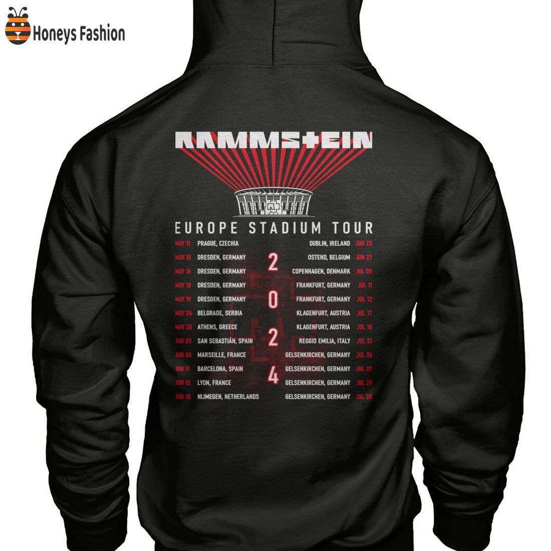 BEST SELLER Shirt Rammstein Europe Stadium Tour 2024