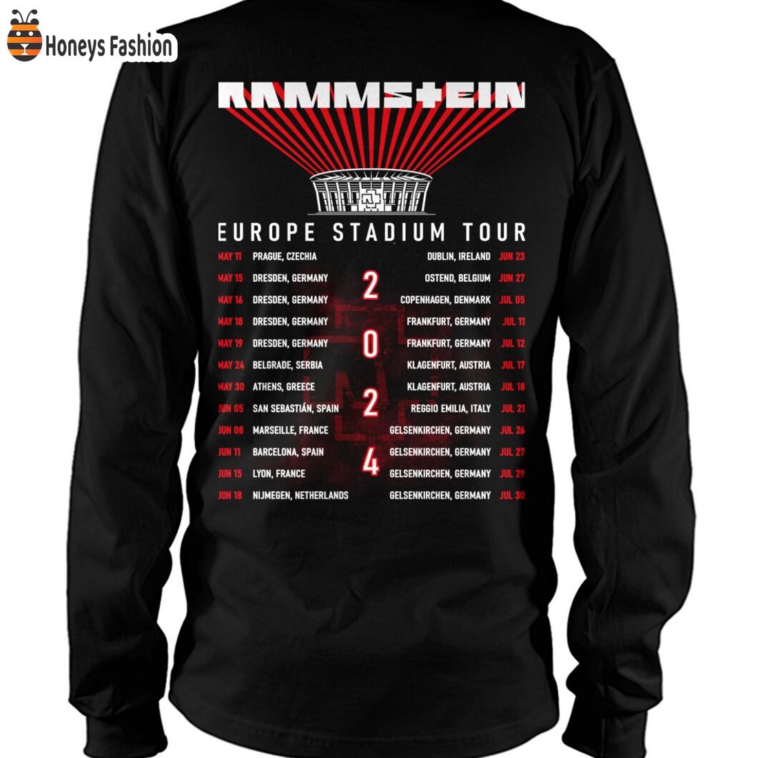 BEST SELLER Shirt Rammstein Europe Stadium Tour 2024