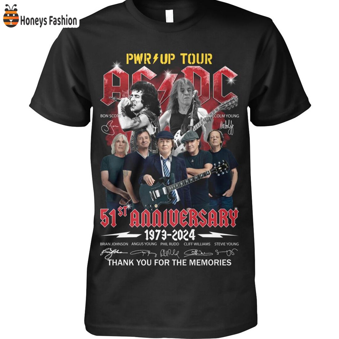 BEST TRENDING ACDC Pwr Up Tour 51st Anniversary 1973 2024 Shirt