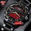 Corvette est 1953 custom name black stainless steel watch