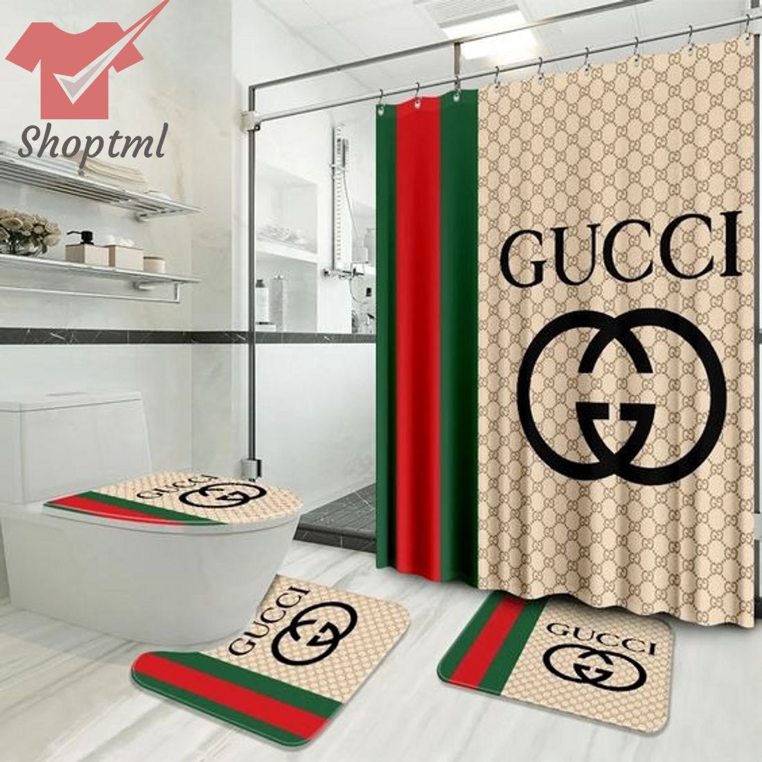 Gucci Bathroom Set Luxury Shower Curtain Luxury Brand