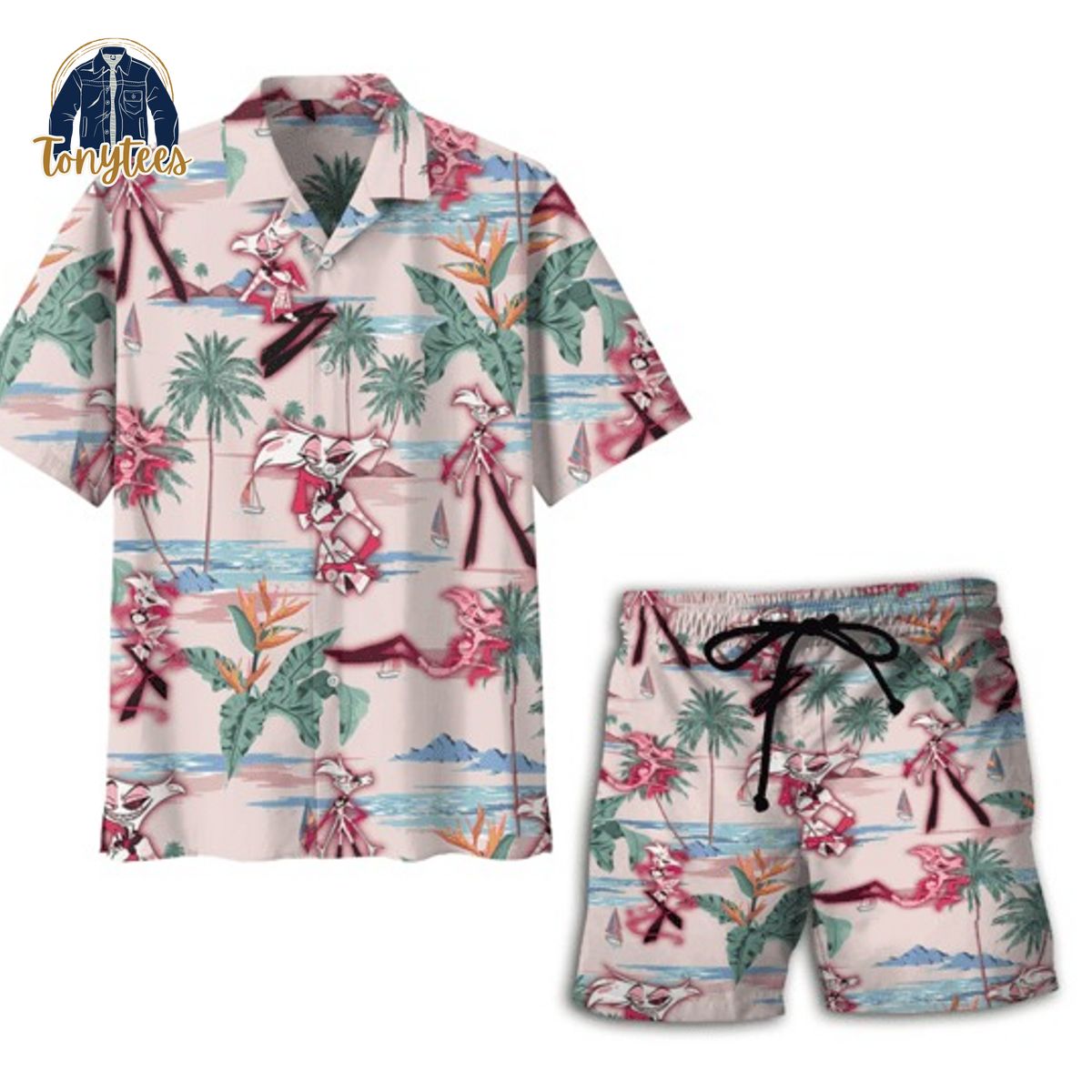 Hazbin Hotel angel dust hawaiian shirt