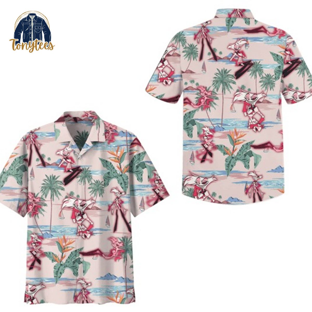 Hazbin Hotel angel dust hawaiian shirt