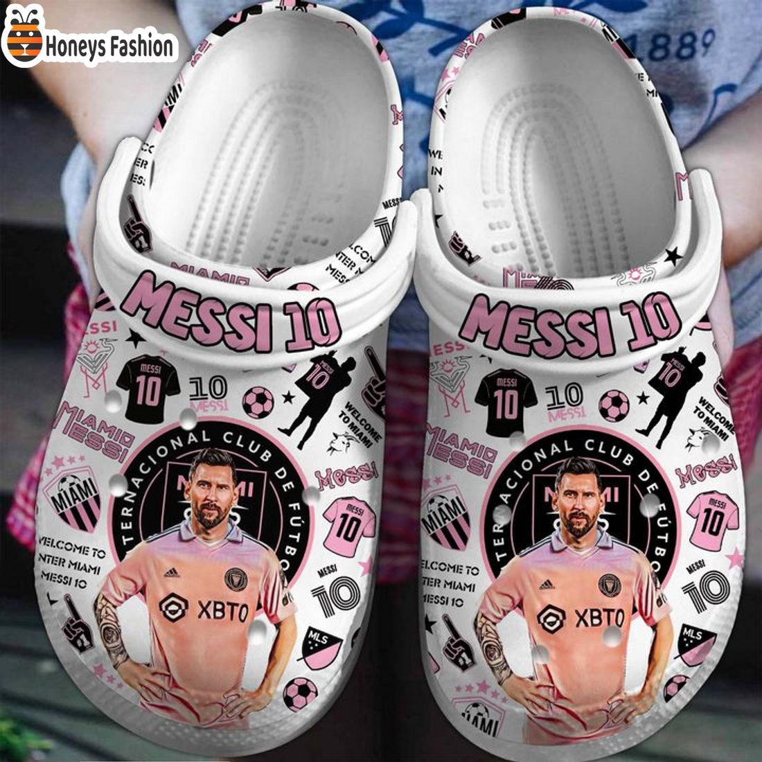 HOT Lioel Messi Crocs 10 Inter Miami Crocband Shoes