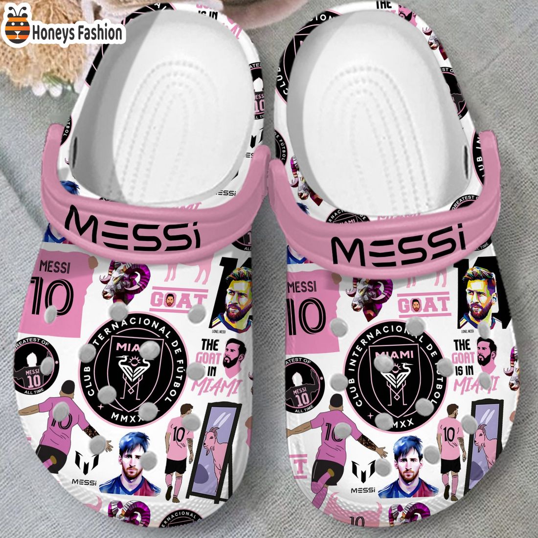 HOT Lioel Messi Crocs The Goat Is In Miami Crocband Shoes