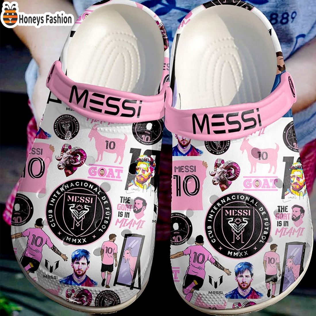 HOT Lioel Messi Crocs The Goat Is In Miami Crocband Shoes