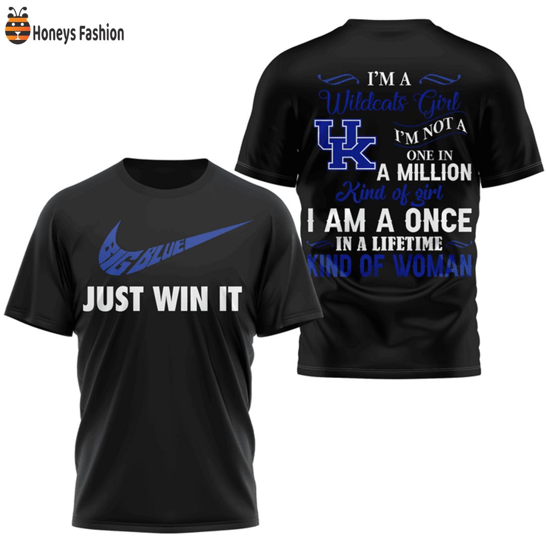 HOT UK Kentucky Wildcats Girl Big Blue One In A Million Just Win It Nike Tshirt