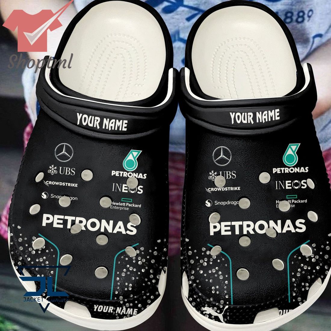 Mercedes-AMG PETRONAS F1 Team Custom Name Crocs Crocband
