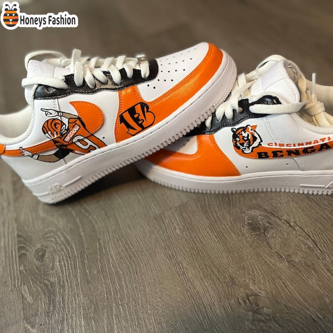 NEW Cincinnati Bengals Ja’Marr Chase 1 Nike Air Force 1 Sneakers