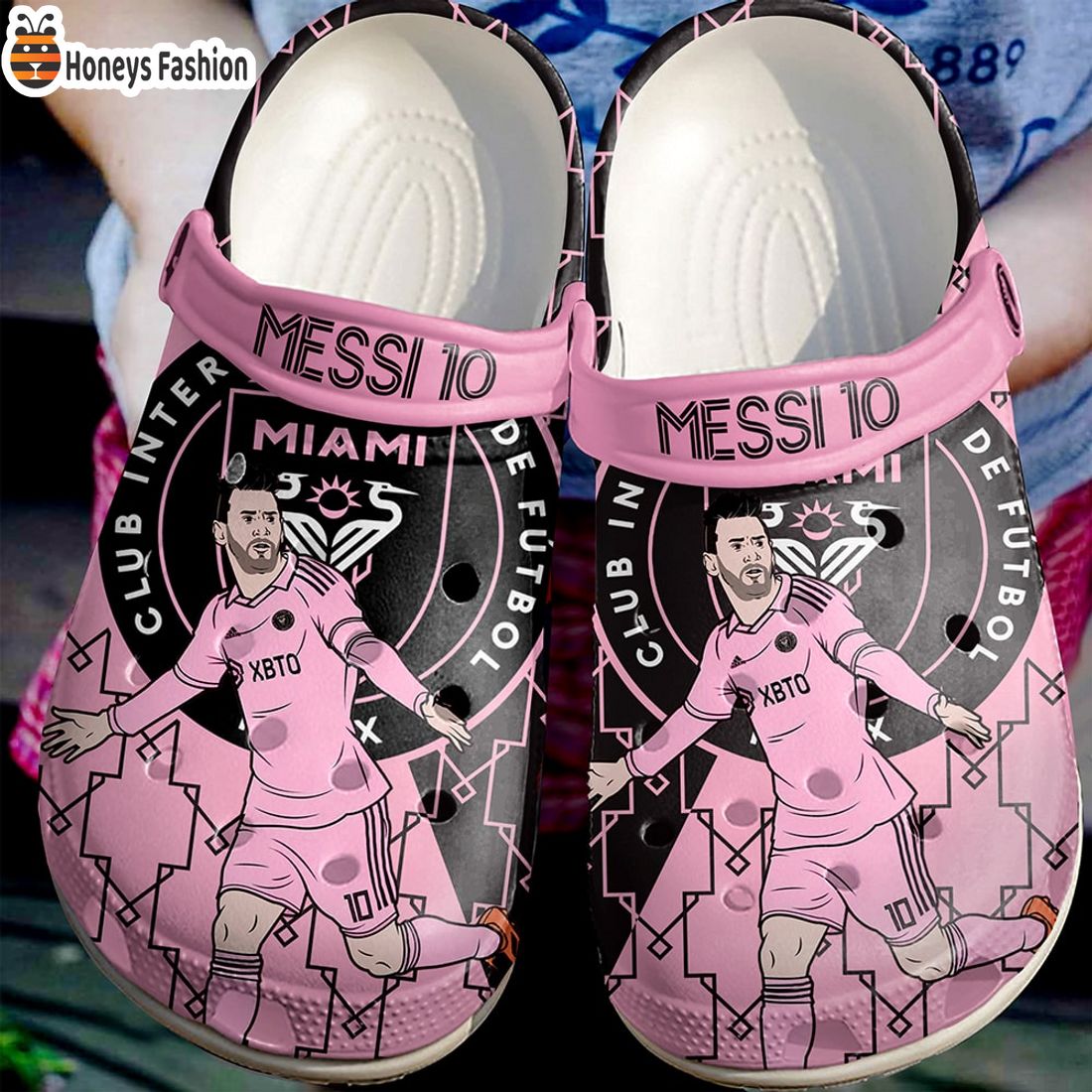 NEW Lionel Messi 10 Club Inter Milan De Futbol Crocs Crocband Shoes