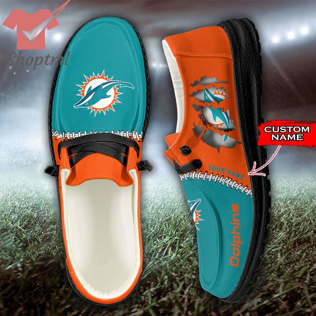 Nfl custom miami dolphins hey dudes shoes