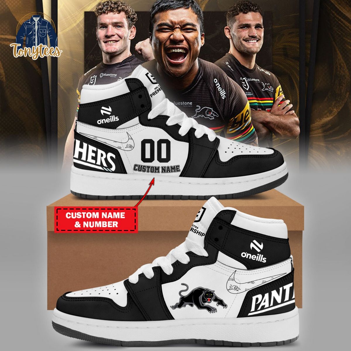 Penrith Panthers NRL Personalized Air Jordan 1 High Sneaker