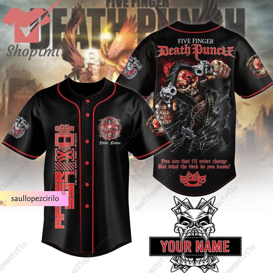 Personalized Five Finger Death Punch Baseball Jersey Shirt