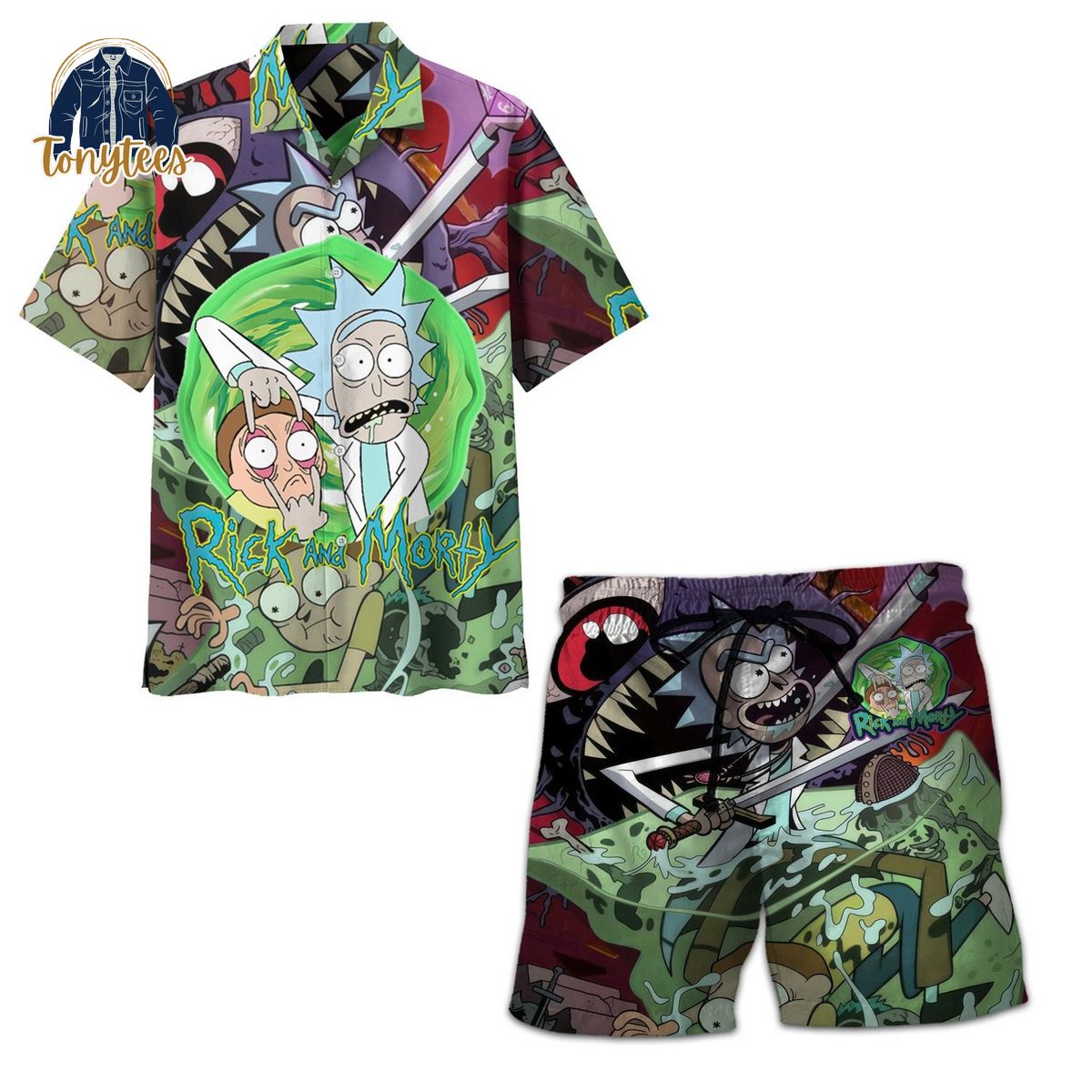 Rick and Morty hawaiian shirt