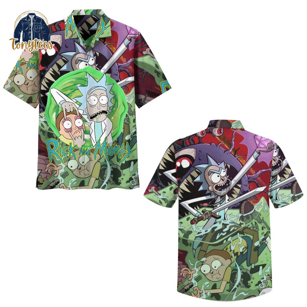 Rick and Morty hawaiian shirt