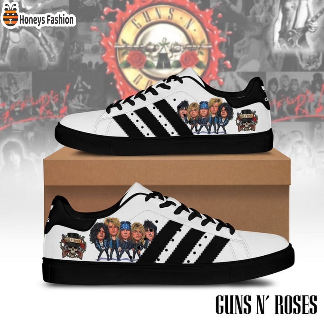 SELLER Guns N’ Roses Adidas Stan Smith Shoes