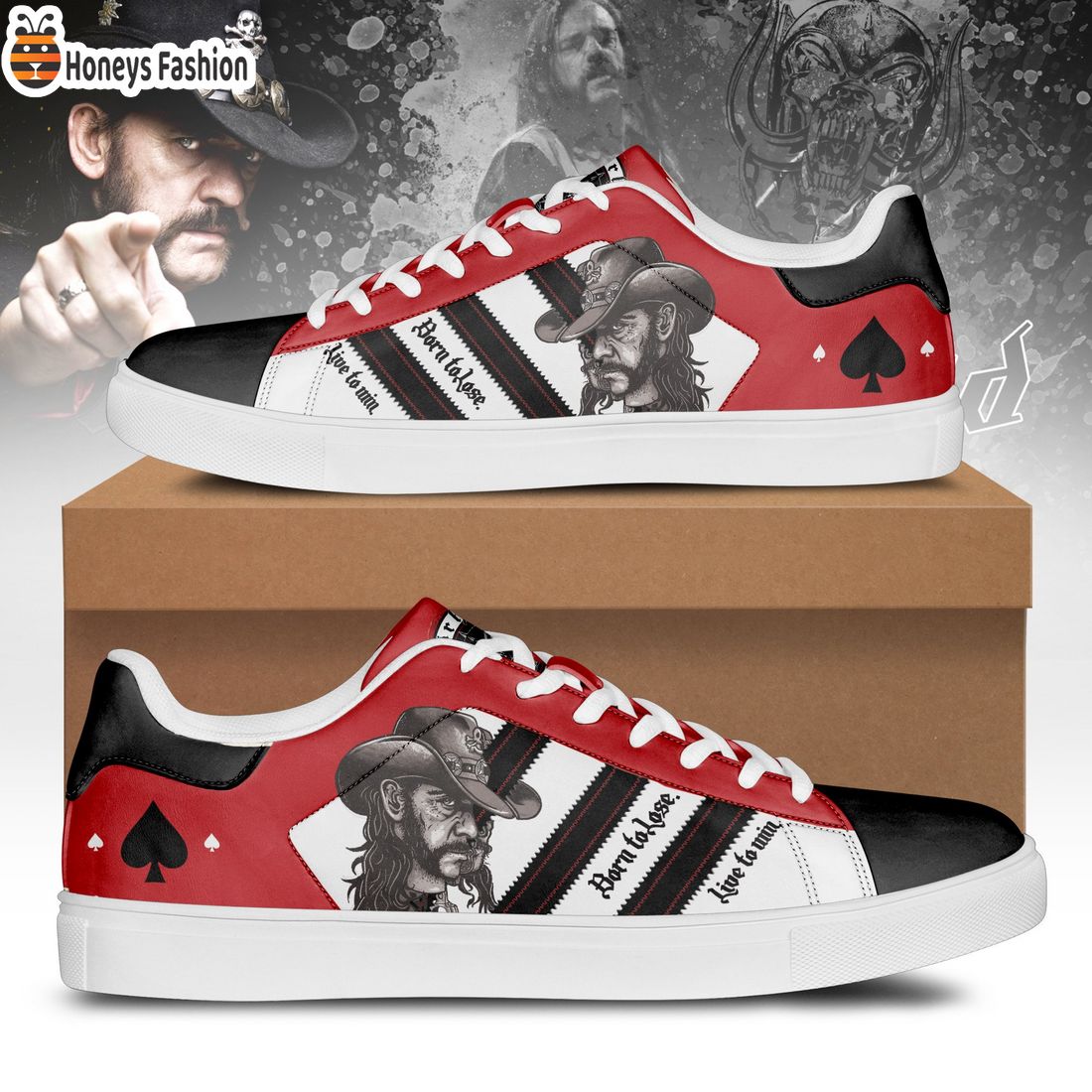 SELLER Motorhead Lemmy Born to Lose Live to Win Adidas Stan Smith Shoes