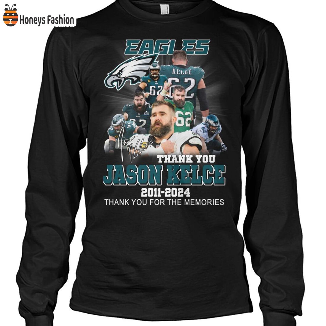 SELLER Philadelphia Eagles Thank You Jason Kelce Thank You For The Memories Shirt