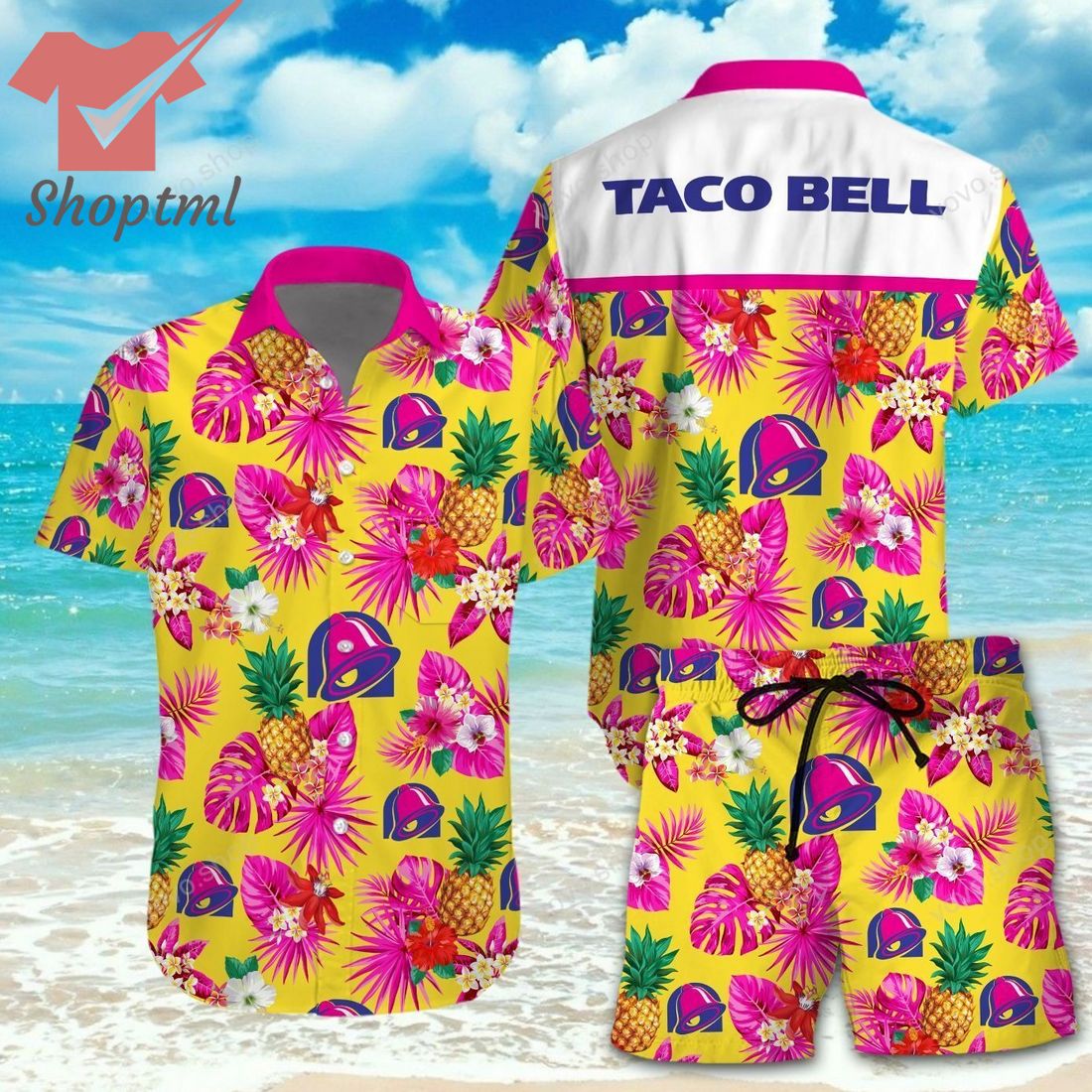Taco Bell Hawaiian Shirt Summer 2024 Tropical
