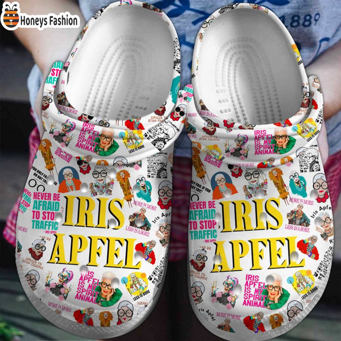 TOP Iris Apfel Never Be Afraid To Stop Traffic Crocs Clog Shoes