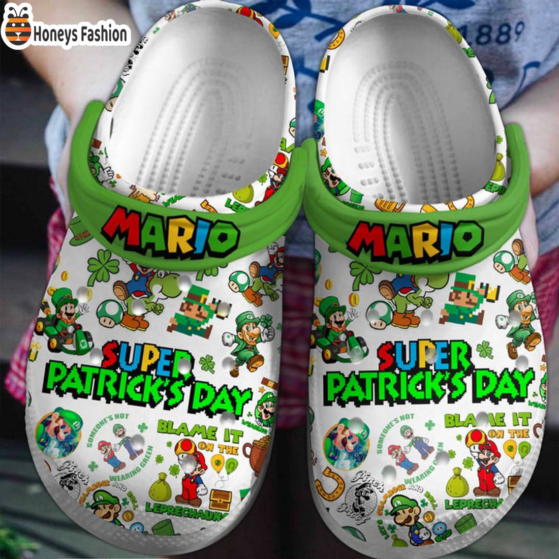 TOP Mario Super Patrick’s Day Blame It Crocs Clog Shoes