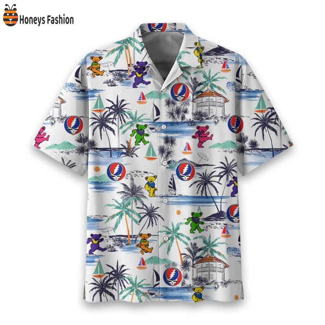 TOP SELLER Grateful Dead In Summer Palm Tree Hawaiian Shirt