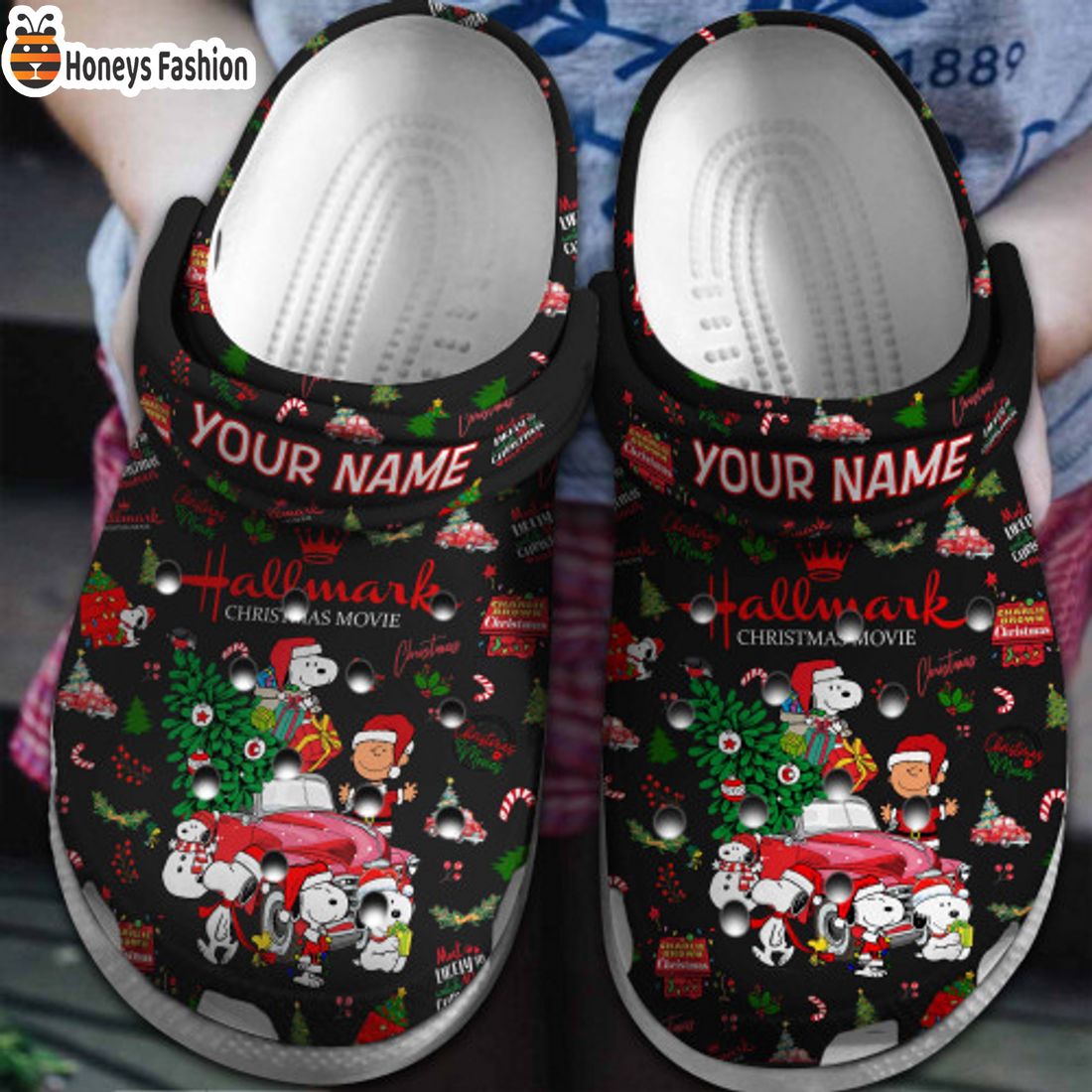 TOP Snoopy Hallmark Christmas Crocs Crocband Shoes