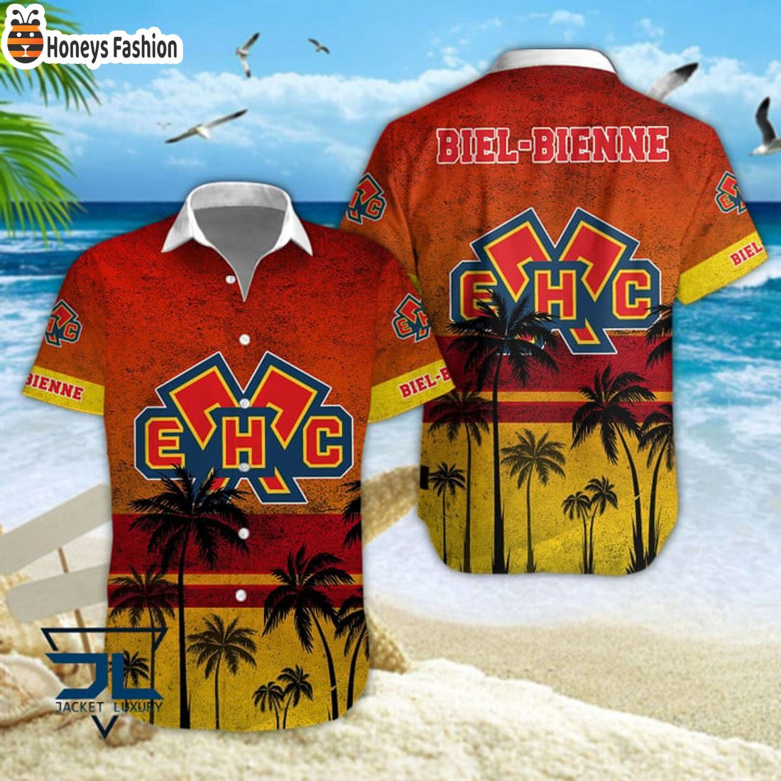 BEST EHC Biel Tropical National League 2024 Hawaiian Shirt And Short