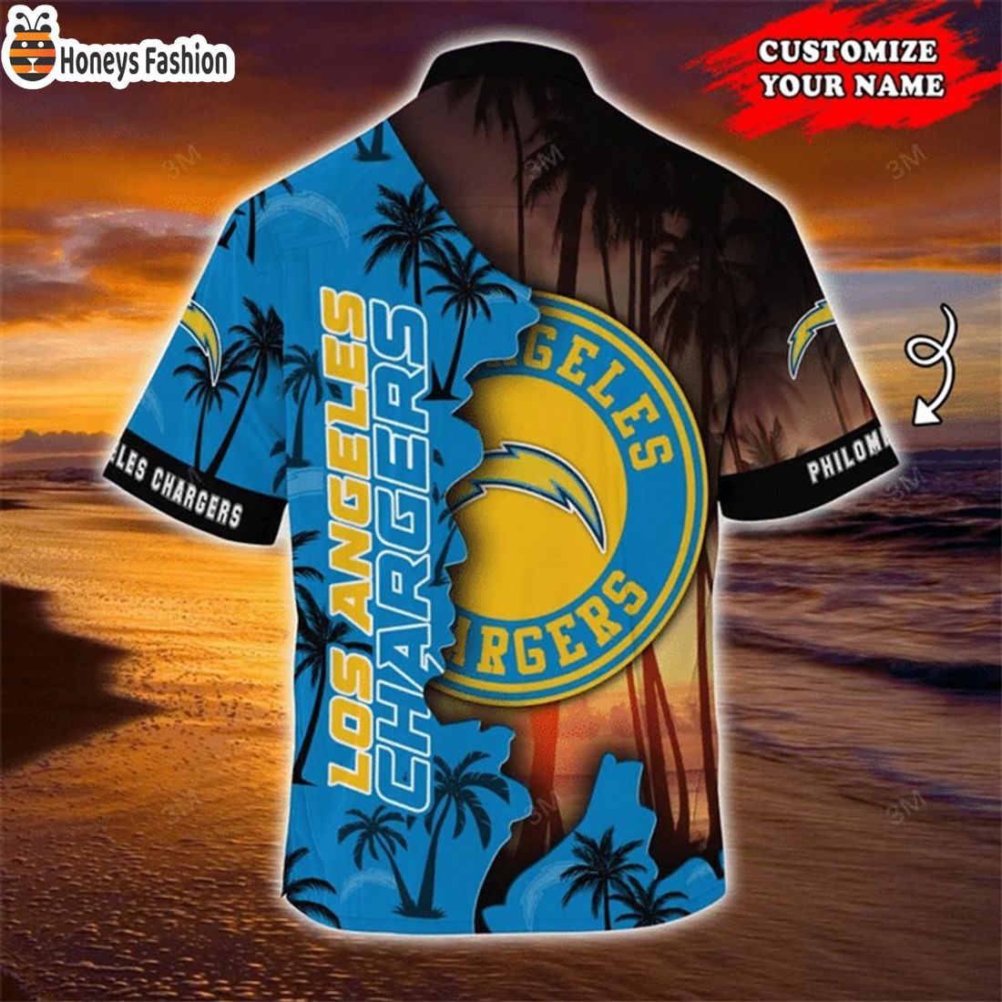 BEST Los Angeles Chargers Tropical Island Custom Name Hawaiian Shirts
