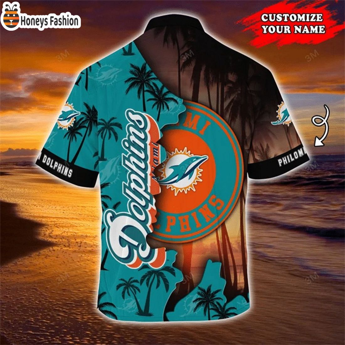 BEST Miami Dolphins Tropical Island Custom Name Hawaiian Shirts