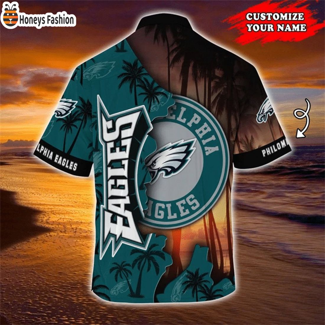 BEST Philadelphia Eagles Tropical Island Custom Name Hawaiian Shirts