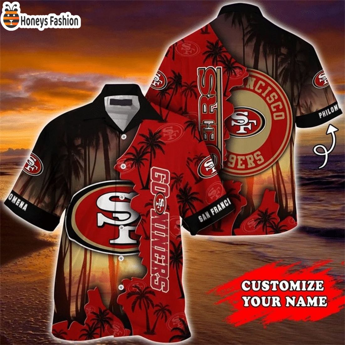 BEST San Francisco 49ers Tropical Island Custom Name Hawaiian Shirts