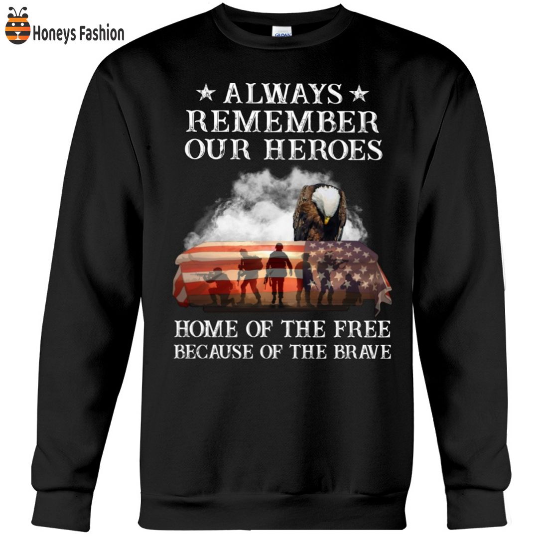 BEST SELLER Always Remember Our Heroes American Flag 2D Hoodie Tshirt