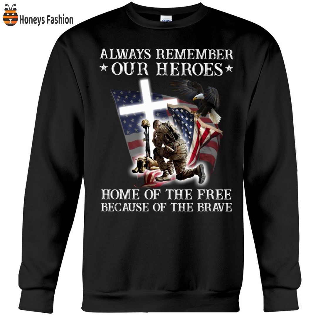 BEST SELLER Always Remember Our Heroes RIP American Flag 2D Hoodie Tshirt