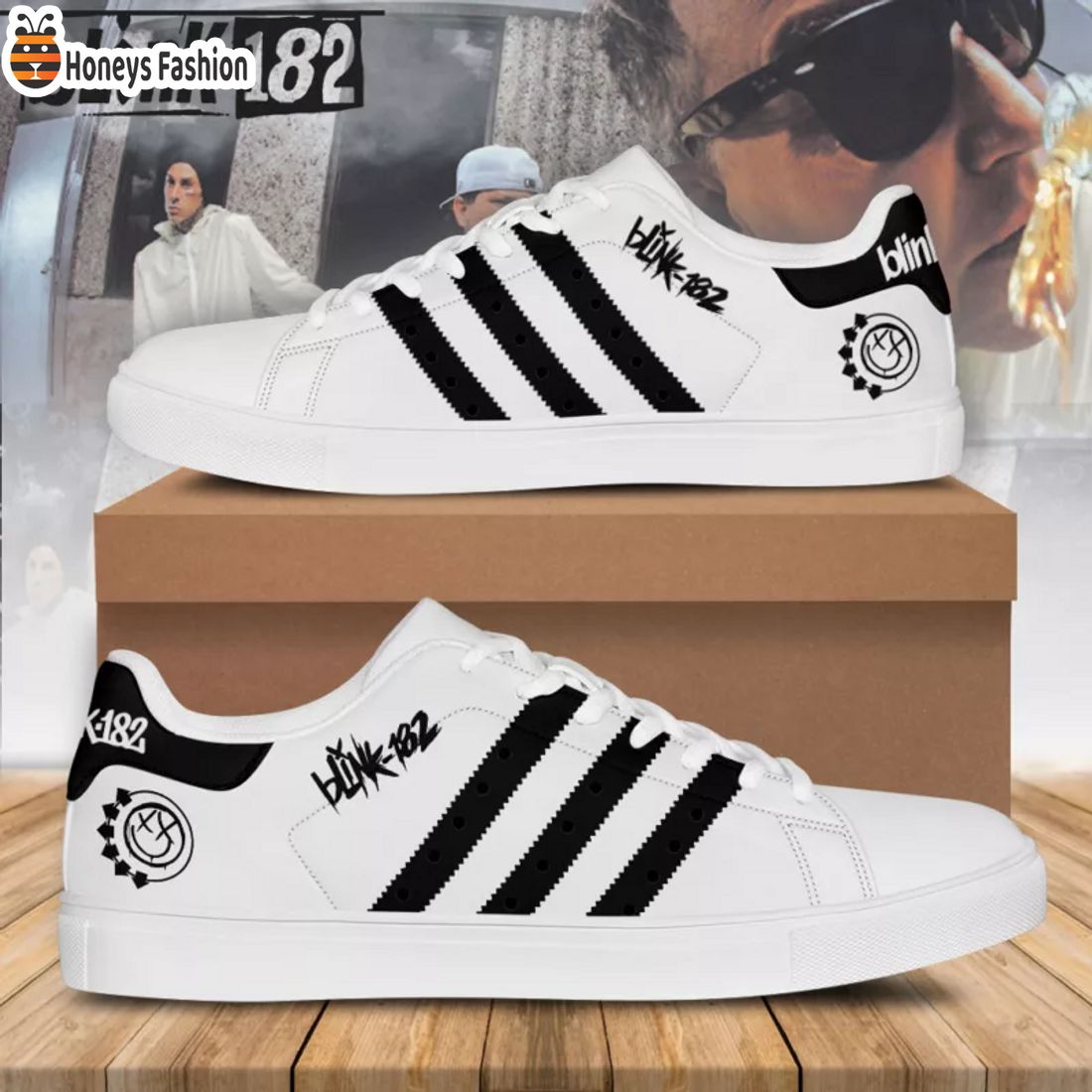 BEST SELLER Blink 182 Stripes Style Stan Smith Shoes