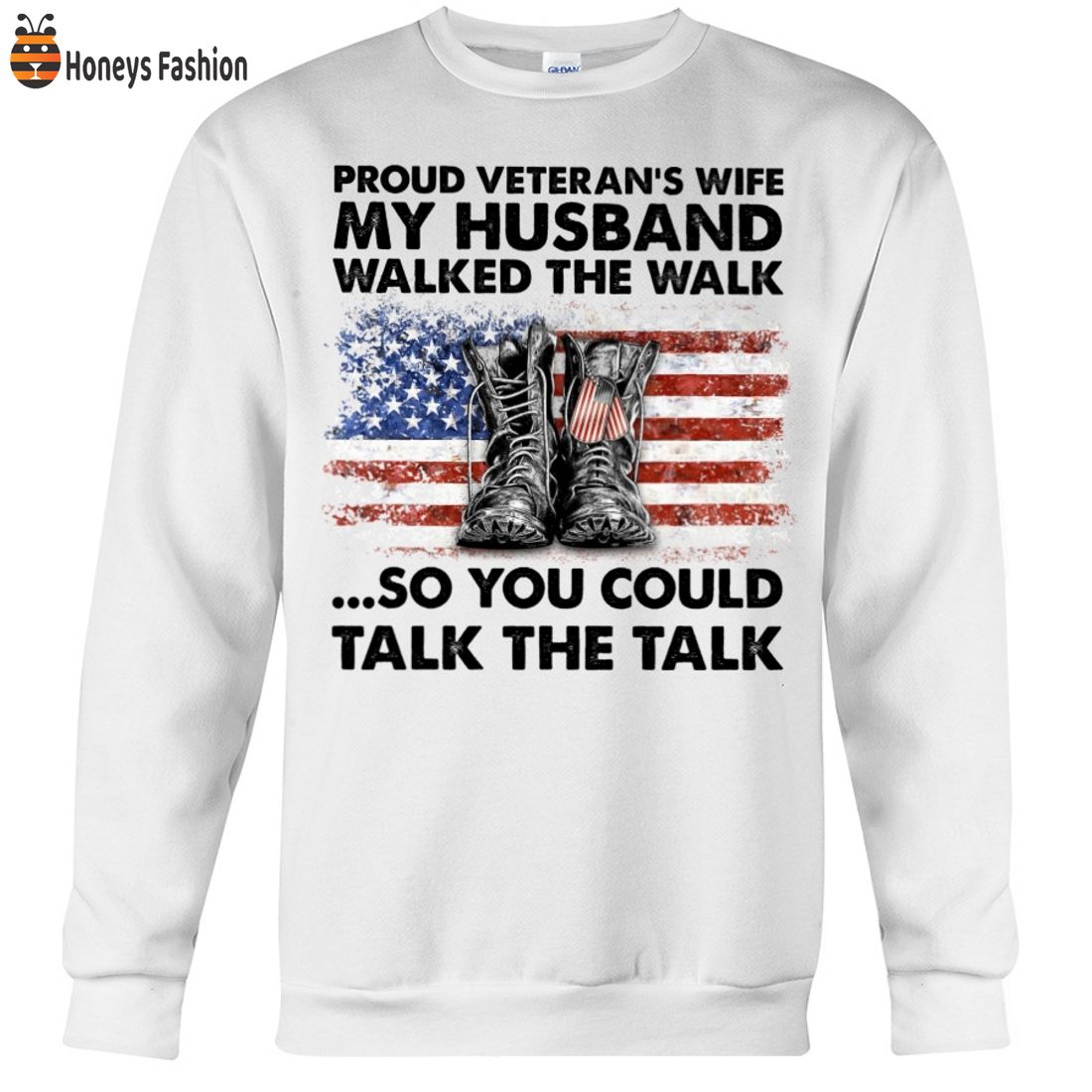 BEST SELLER Proud Veteran’s Wife My Husband Walked The Walk 2D Hoodie Tshirt