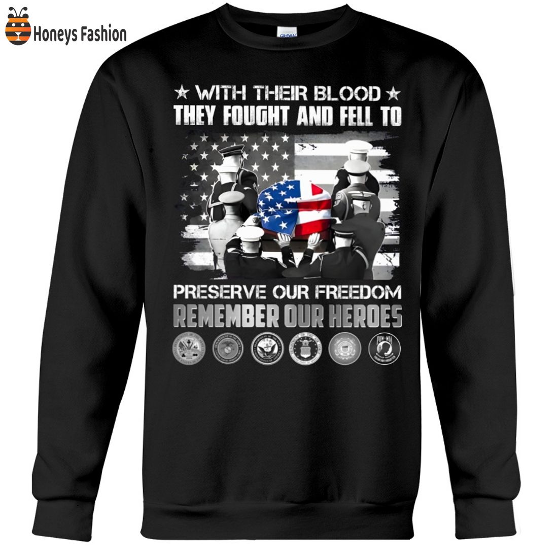 BEST SELLER With Their Blood They Fought And Fell 2D Hoodie Tshirt
