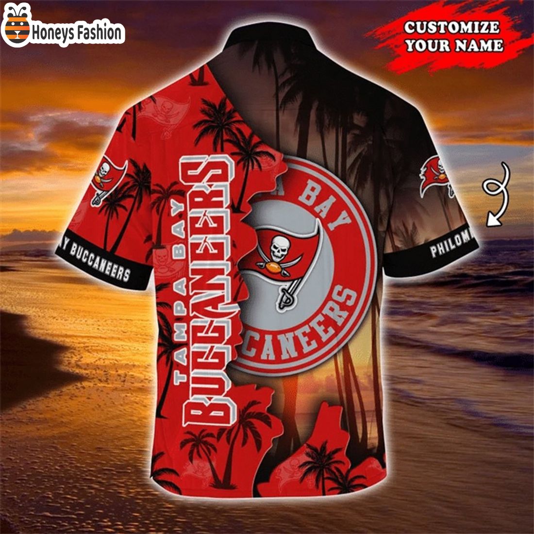 BEST Tampa Bay Buccaneers Tropical Island Custom Name Hawaiian Shirts