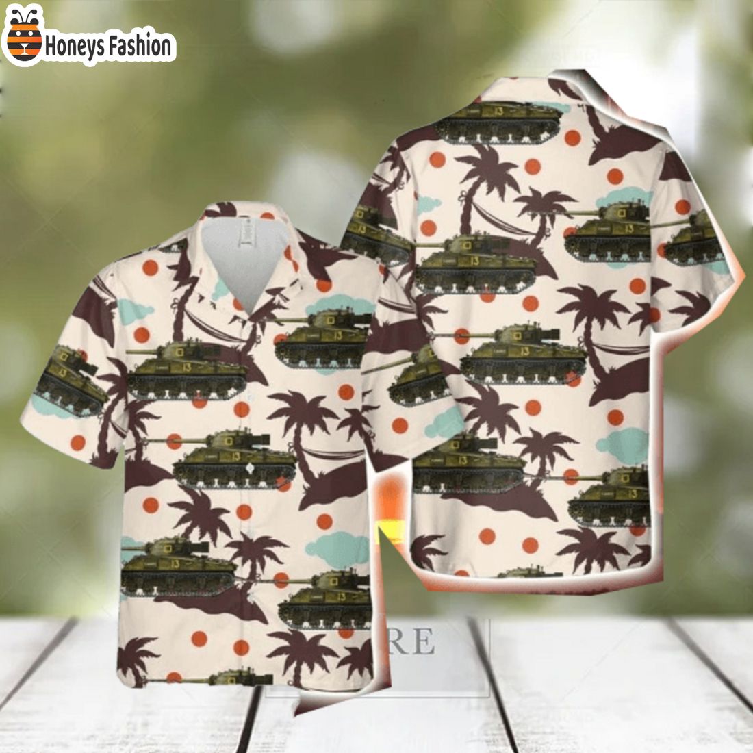 SELLER Tanks of New Zealand Army Firefly Hawaiian Shirt