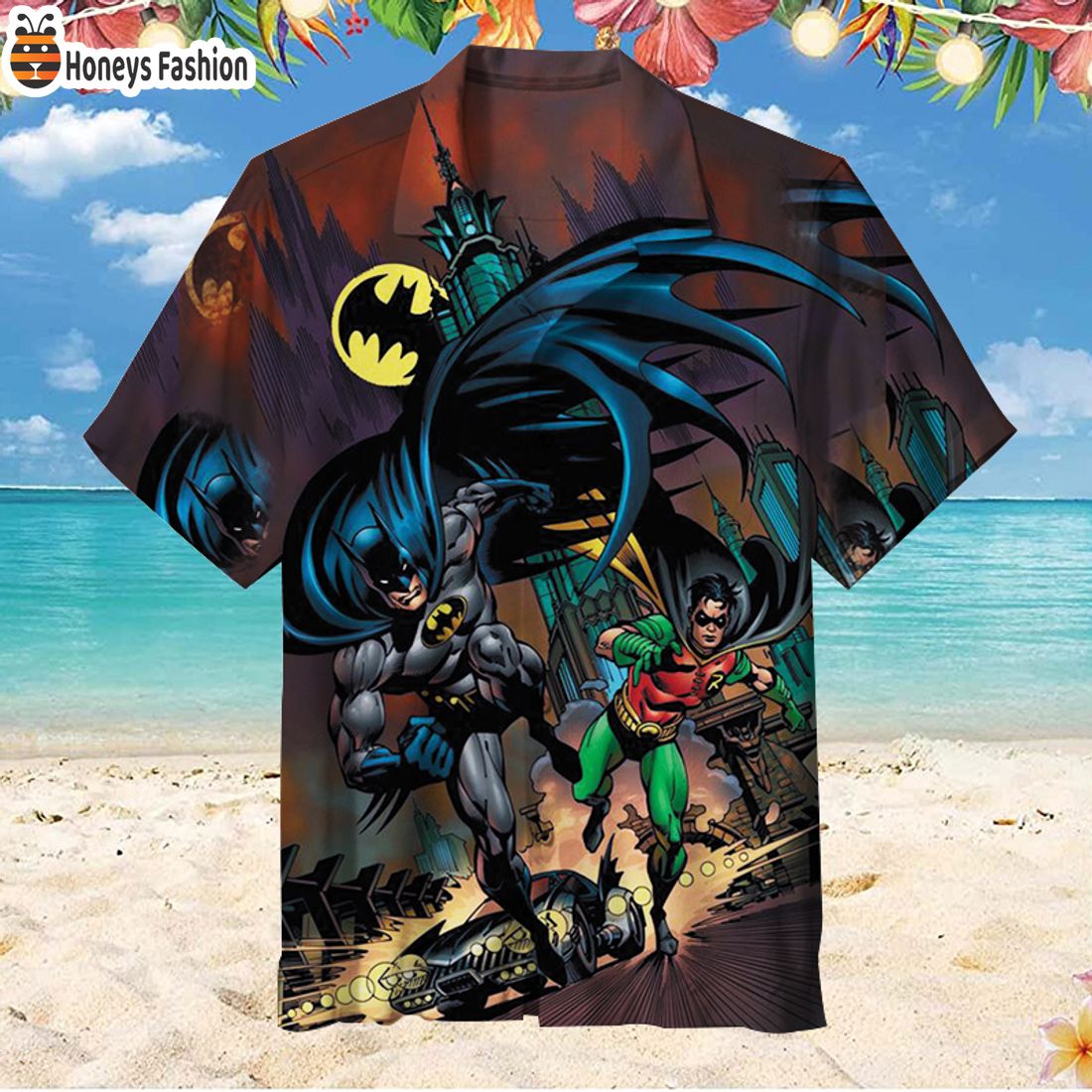 TOP SELLER Batman and Robin Running Hawaiian Shirt And Short