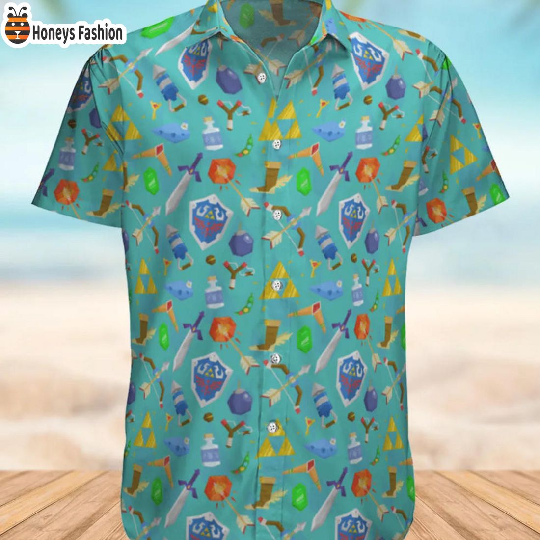 TRENDING Legend of Zelda Game Item Pattern Hawaiian Shirt